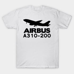 Airbus A310-200 Silhouette Print (Black) T-Shirt